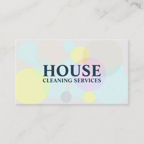 Simple Elegant Light Pastel Cleaning Services Business Card