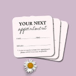 Simple Elegant Light Pink Beauty Salon Appointment Card<br><div class="desc">Simple elegant customizable appointment card for beauty salon (hair,  makeup,  nail). Elegant design with light pink background.</div>