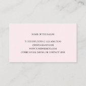 Simple Elegant Light Rose Beauty Salon Appointment Card (Back)