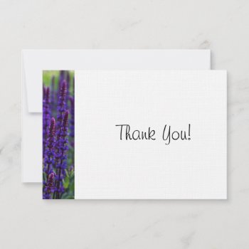 Simple Elegant Lilac Floral Thank You Flat Note Invitation by RossiCards at Zazzle