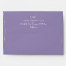 Simple Elegant Lilac Monogram Wedding
