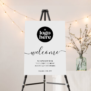 Simple Elegant Logo Event Welcome Sign Foam Board