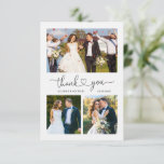 Simple Elegant Love Heart Script 4 Wedding Photo Thank You Card<br><div class="desc">Simple Elegant Love Heart Script 4 Wedding Photo Thank You Card. For further customization,  please click the "customize further" link and use our design tool to modify this template.</div>
