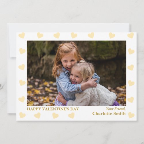 Simple Elegant Love photo classroom valentines  Holiday Card