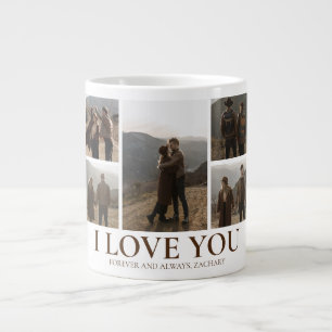 Simple Elegant Love valentine's day couple 5 photo Giant Coffee Mug