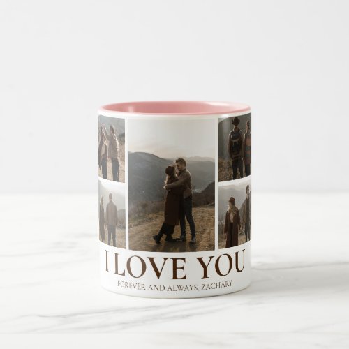 Simple Elegant Love valentines day couple 5 photo Two_Tone Coffee Mug