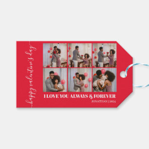 Simple Elegant Love valentine's day couple photo Gift Tags
