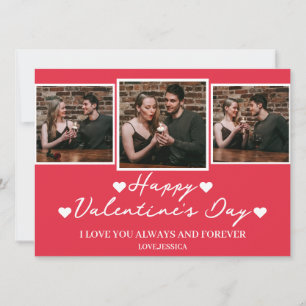 Simple Elegant Love valentine's day Couple photo Holiday Card