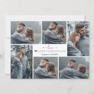 Simple Elegant Love valentine's day couple photo Holiday Card