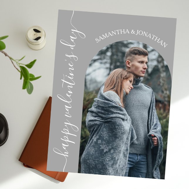 Simple Elegant Love valentine's day couple photo Holiday Card (Creator Uploaded)