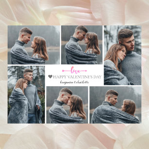 Simple Elegant Love valentine's day couple photo Holiday Card