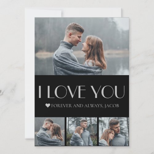 Simple Elegant Love valentines day couple photo Holiday Card
