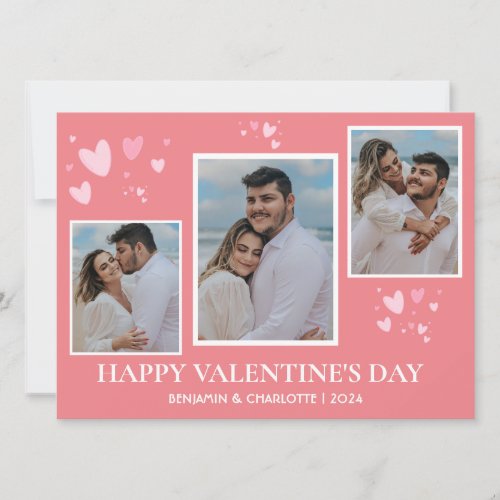 Simple Elegant Love valentines day couple photo Holiday Card