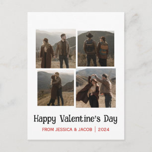 Simple Elegant Love valentine's day couple photo Holiday Postcard