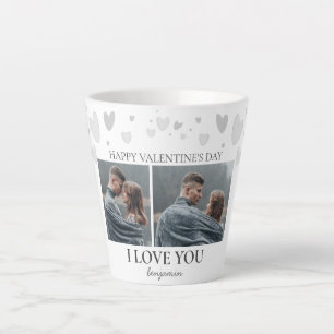 Simple Elegant Love valentine's day couple photo Latte Mug