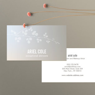 Simple Elegant Luminous Branch Beauty Salon Spa Business Card