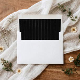 Simple Elegant Luxury Black Wedding Envelope Liner