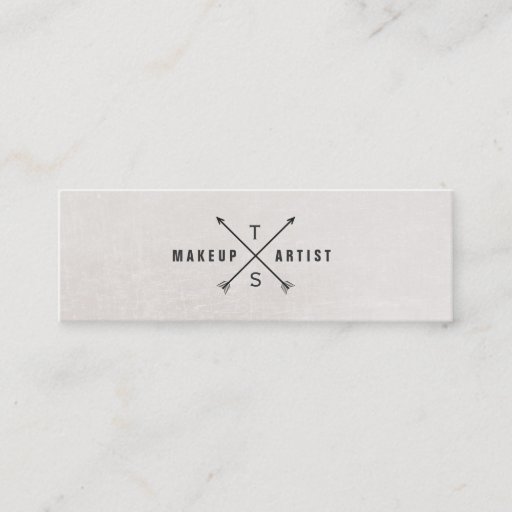 Customizable Simple Elegant Makeup Artist Black and White Business Card Template
