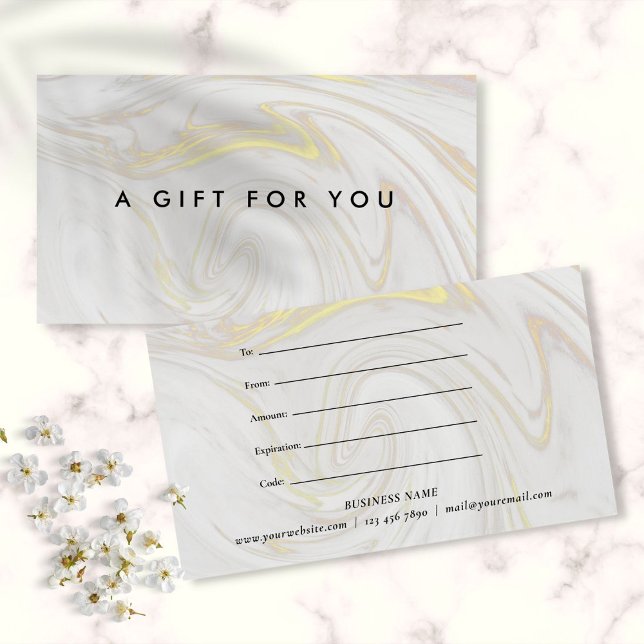 Simple Elegant Marble Gift Certificate (Simple Elegant Marble Gift Certificate)