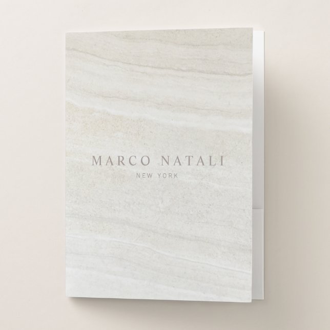Simple Elegant Marble Professional Pocket Folder (Front)