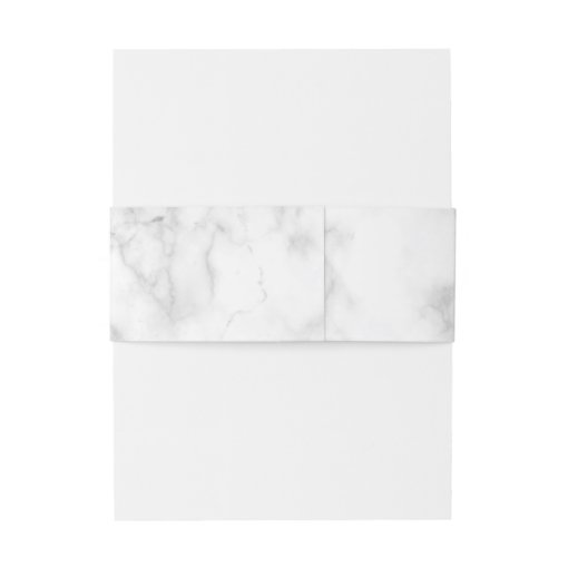 Simple Elegant Marble Wedding Belly Bands Invitation Belly Band Zazzle
