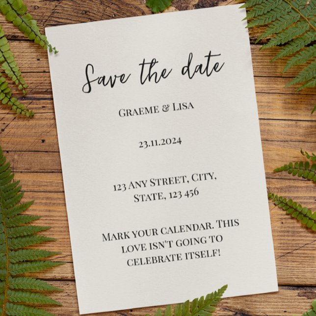 Simple Elegant Mark Your Calendar Save the Date Invitation (Creator Uploaded)