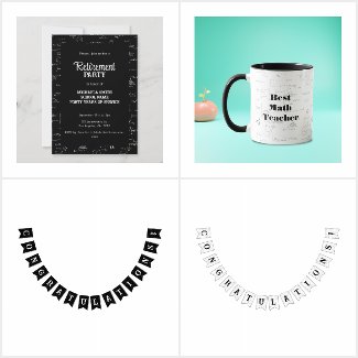 SIMPLE ELEGANT MATH TEACHER RETIREMENT PARTY