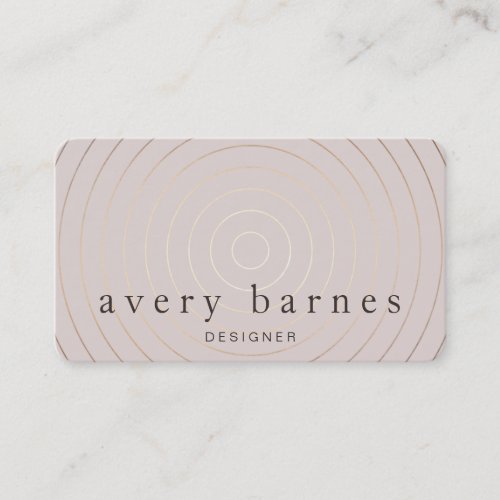 Simple Elegant Mauve and Gold Professional Modern Business Card