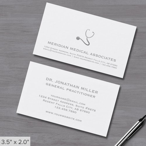 Simple Elegant Medical Business Cards