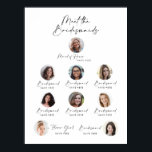 Simple Elegant Meet The Bridesmaids  Poster<br><div class="desc">Designed to add a touch of elegance to your special day,  this poster is the perfect way to introduce your cherished bridesmaids to your guests.</div>