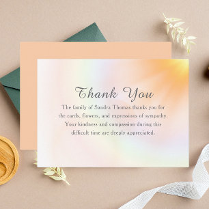 Simple Elegant Memorial Bereavement Heavenly Note Card