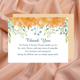 Simple Elegant Memorial Bereavement Thank You Note Card