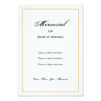 memorial invitations templates