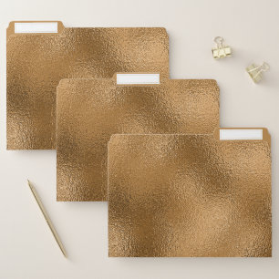 Simple Elegant Metallic Bronze Chic Trendy File Folder