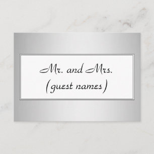 Simple elegant metallic escort cards