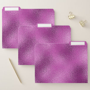 Simple Elegant Metallic Purple Chic Trendy File Folder