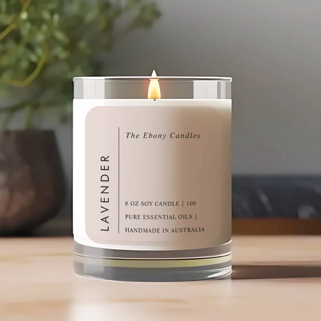 Simple Elegant Minimal Dusky Blush Candle Label (Creator Uploaded)