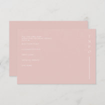 Simple Elegant Minimal Modern Blush Wedding  Enclosure Card