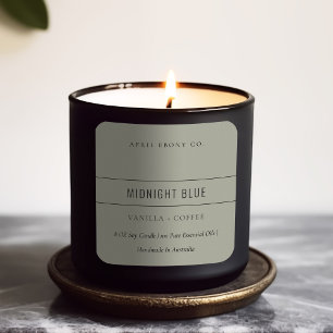 SIMPLE ELEGANT MINIMAL MODERN DUSKY GREY GREEN SQUARE STICKER