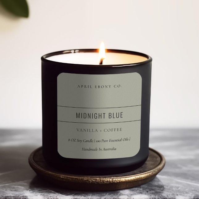 SIMPLE ELEGANT MINIMAL MODERN DUSKY GREY GREEN  SQUARE STICKER (Creator Uploaded)