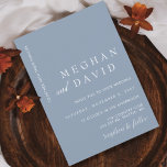 Simple Elegant Minimal Modern Dusty Blue Wedding I Invitation<br><div class="desc">Simple Elegant Minimal Modern Dusty Blue Wedding Invitations</div>