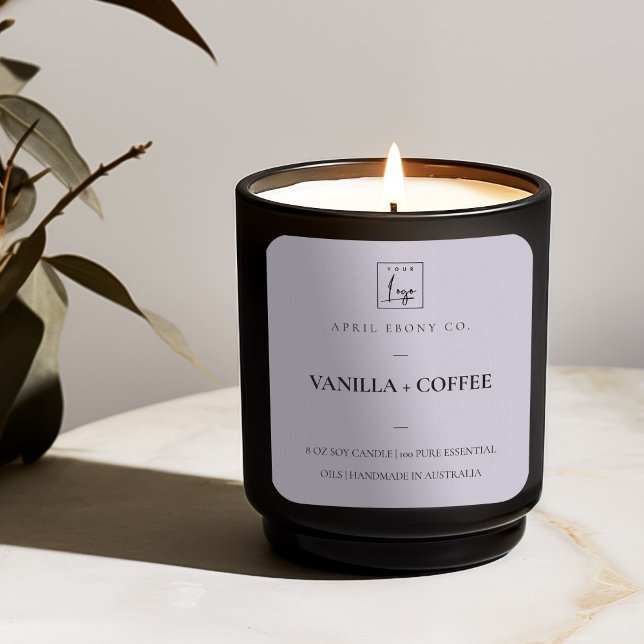 SIMPLE ELEGANT MINIMAL MODERN LAVENDER MAUVE LOGO SQUARE STICKER (Creator Uploaded)