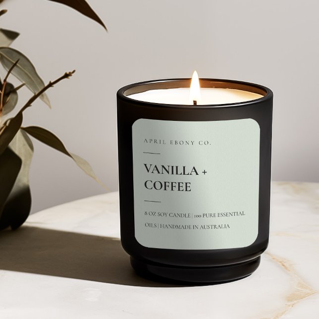 SIMPLE ELEGANT MINIMAL MODERN MINT GREEN SQUARE STICKER (Creator Uploaded)