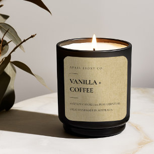 SIMPLE ELEGANT MINIMAL MODERN OCHER LINEN YELLOW SQUARE STICKER