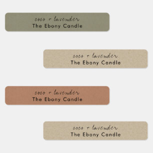 Simple Elegant Minimal Rustic Kraft Candle Label