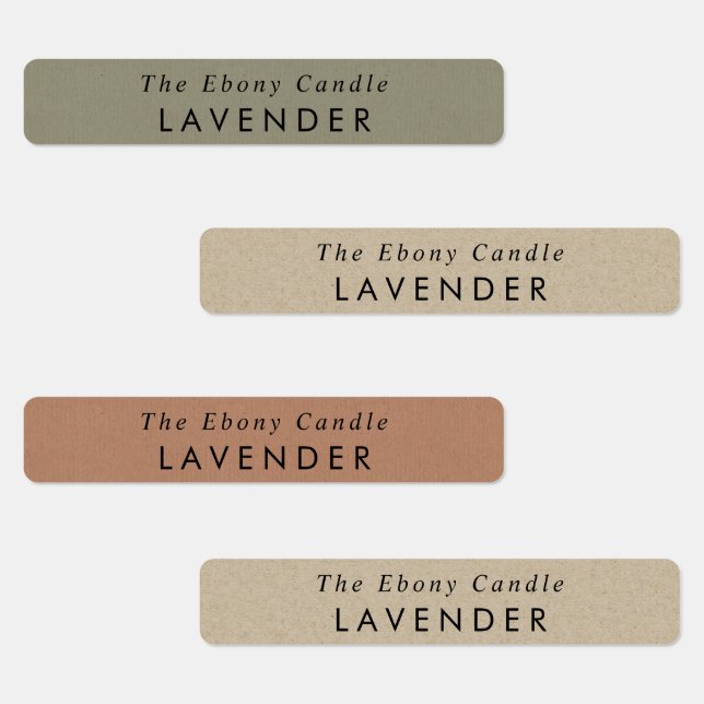 Simple Elegant Minimal Rustic Kraft Candle Label (Group)