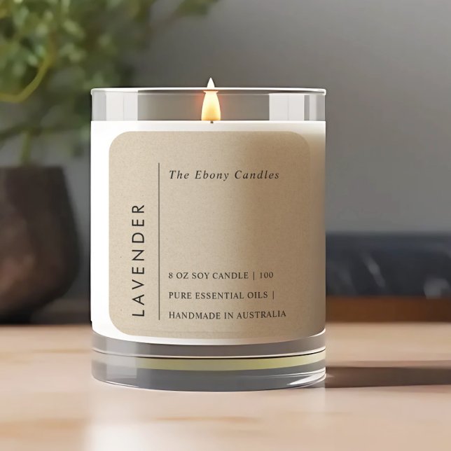 Simple Elegant Minimal Rustic Kraft Candle Label (Creator Uploaded)