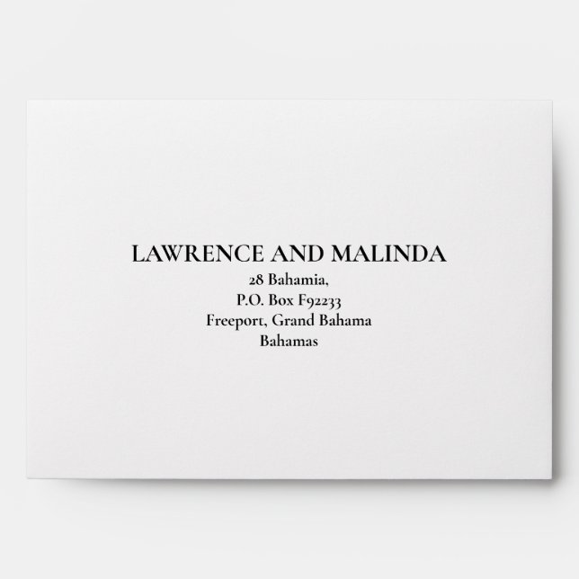 Simple Elegant Minimal Typography Names Envelope (Front)