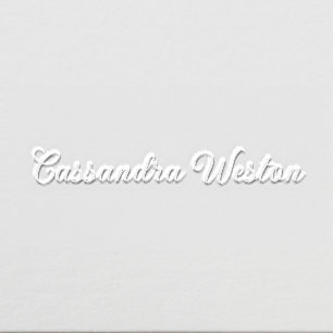 Simple Elegant Minimalist #10 Script Name Only Embosser