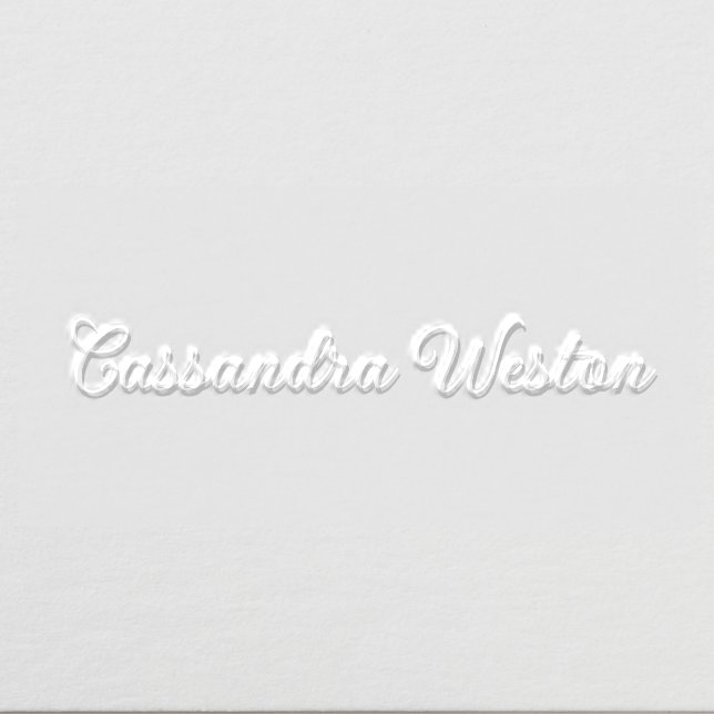 Simple Elegant Minimalist #10 Script Name Only Embosser (Design)